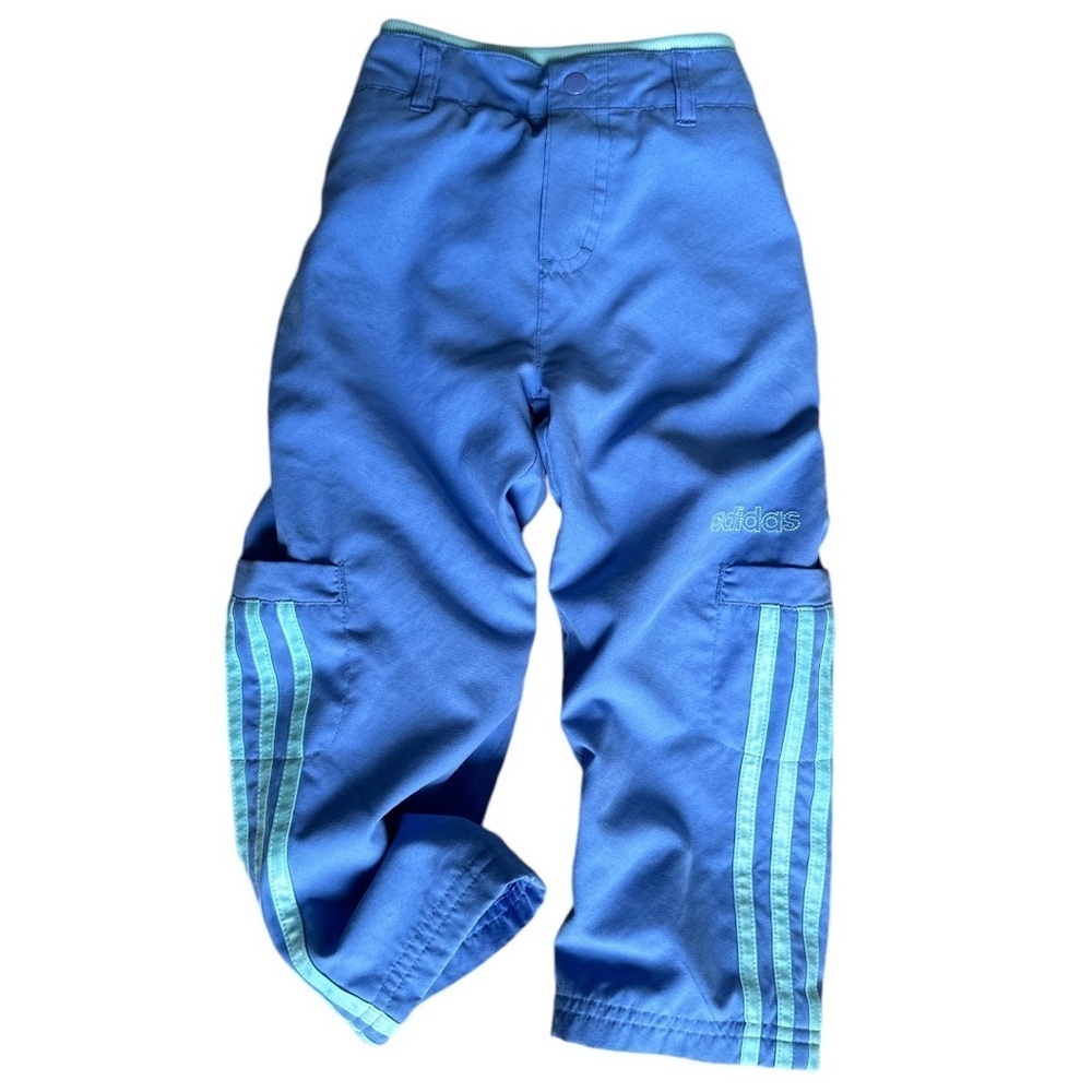 Vintage Y2K Adidas 3T Toddler Girl Retro Cargo Track Pants EUC